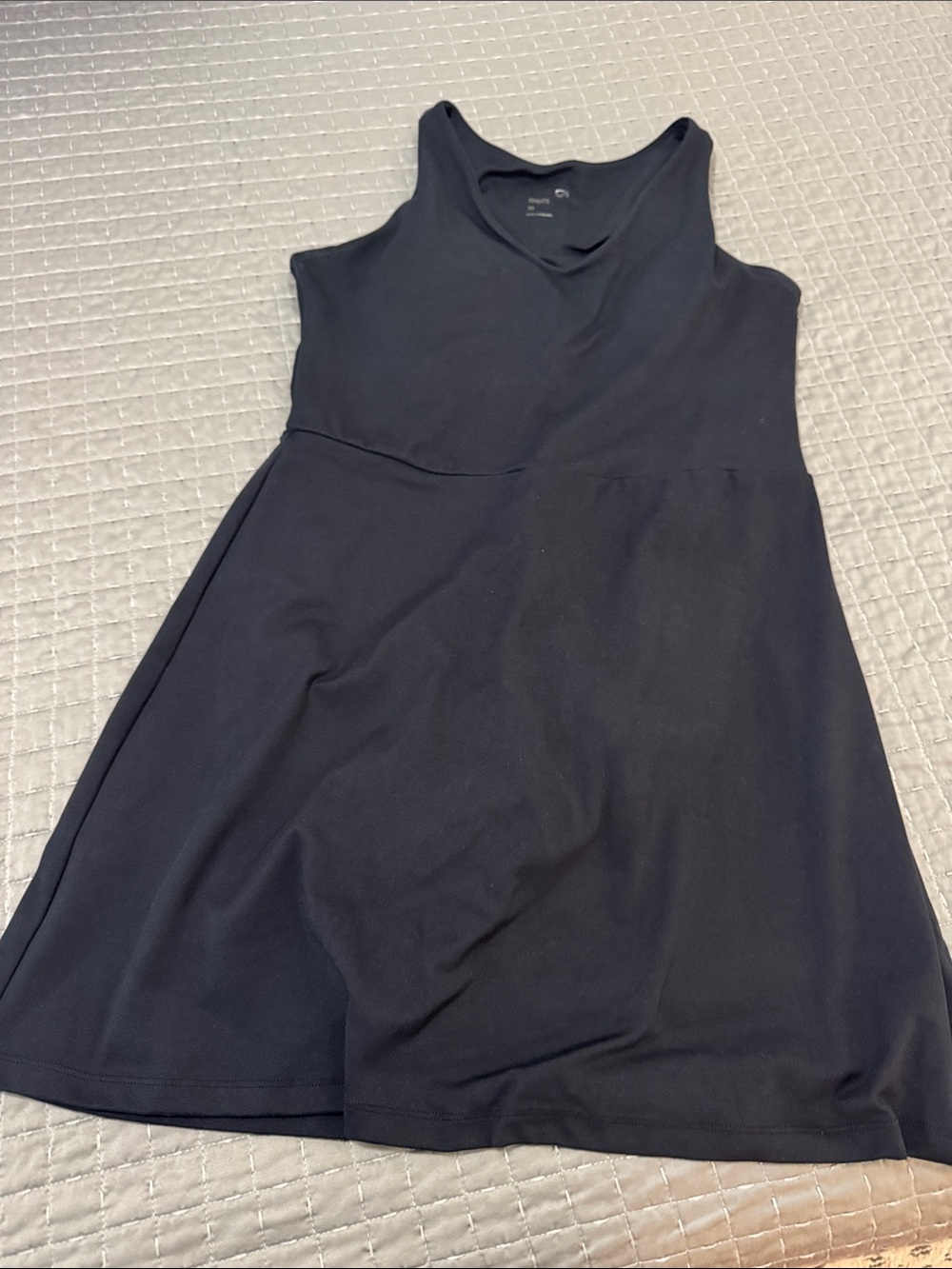 Black Sleeveless A-Line Active Dress